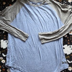 Under Armour Blue and Gray Long Sleeve Tee